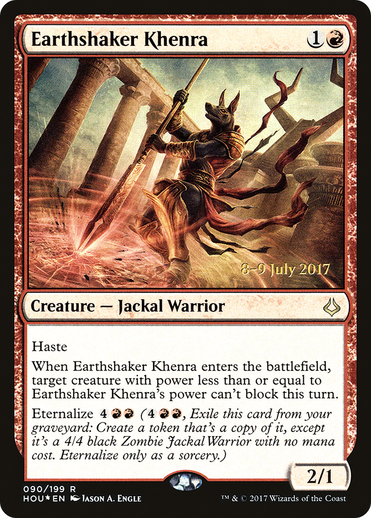 Earthshaker Khenra [Hour of Devastation Prerelease Promos]-1