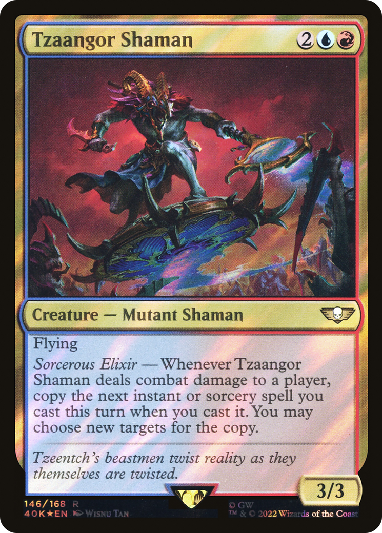 Tzaangor Shaman (Surge Foil) (40K-146) - Warhammer 40,000 Commander Foil-1