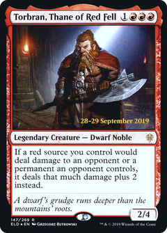 Torbran, Thane of Red Fell [Throne of Eldraine Prerelease Promos]-1