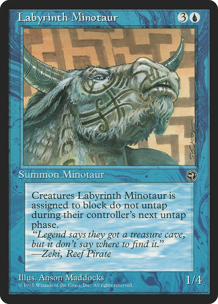 Labyrinth Minotaur (Onatah Flavor Text) [Homelands]-1