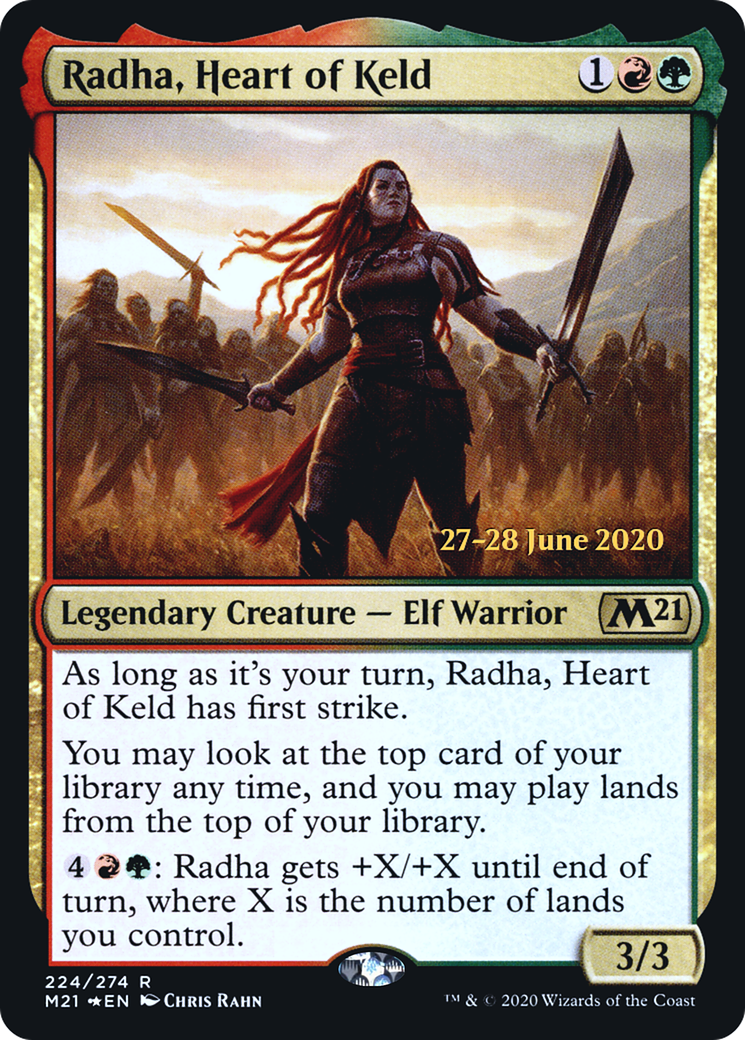 Radha, Heart of Keld [Core Set 2021 Prerelease Promos]-1