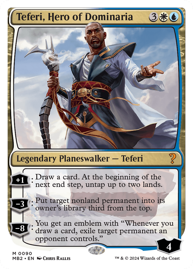 Teferi, Hero of Dominaria (White Border) [Mystery Booster 2]-1