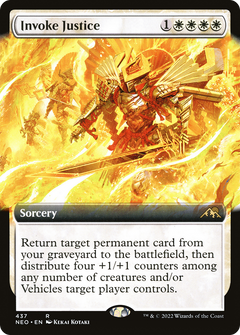Invoke Justice (Extended Art) [Kamigawa: Neon Dynasty]-1