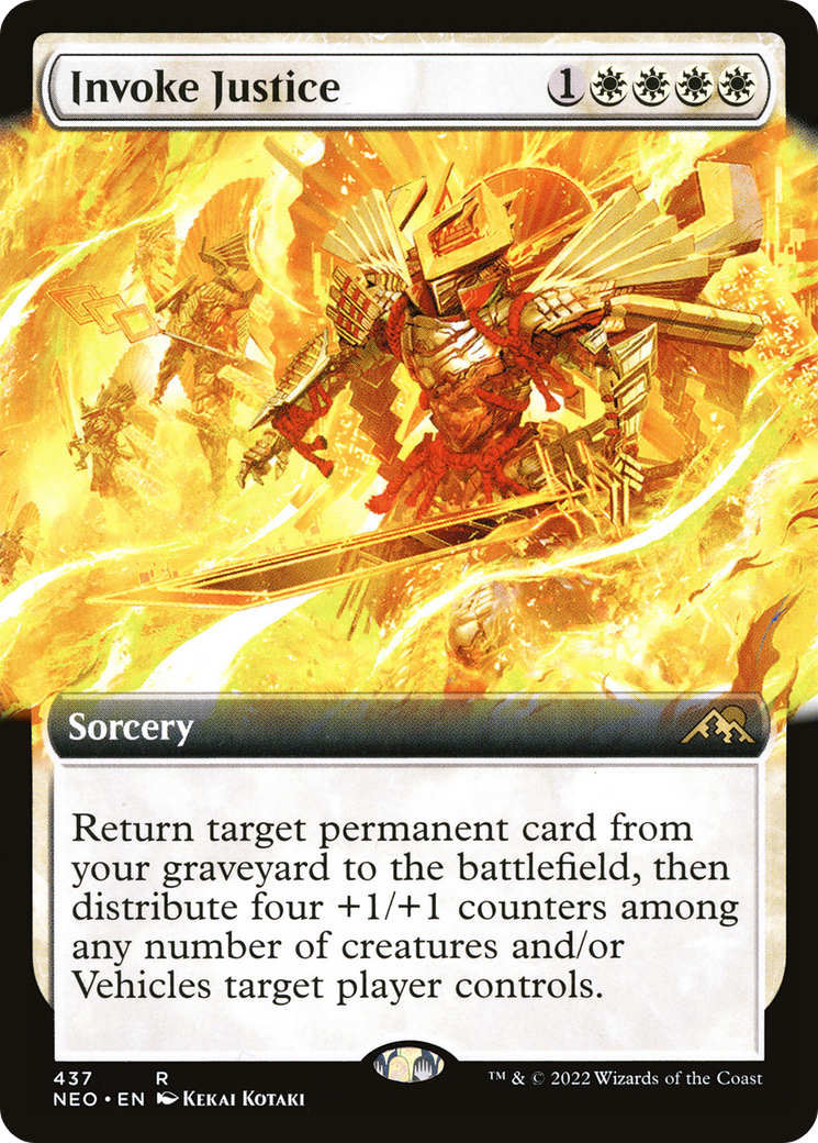 Invoke Justice (Extended Art) [Kamigawa: Neon Dynasty]-1