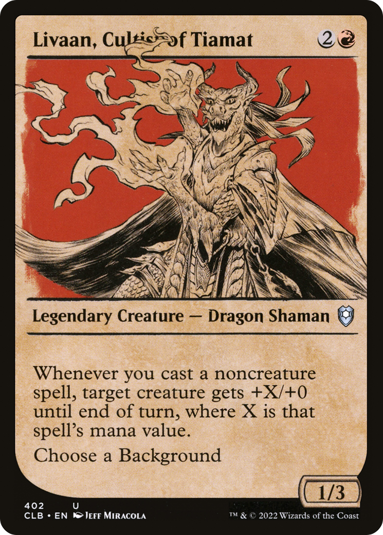 Livaan, Cultist of Tiamat (Showcase) [Commander Legends: Battle for Baldur's Gate]-1