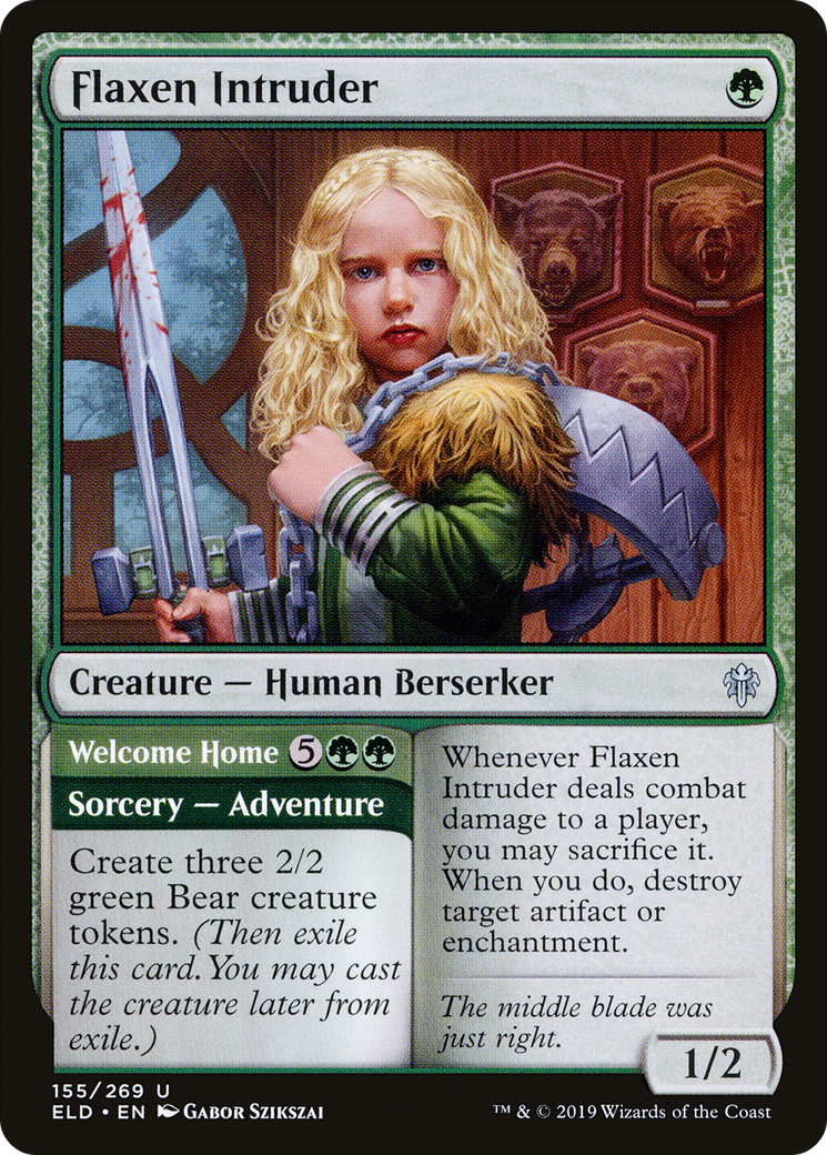 Flaxen Intruder // Welcome Home [Throne of Eldraine]-1