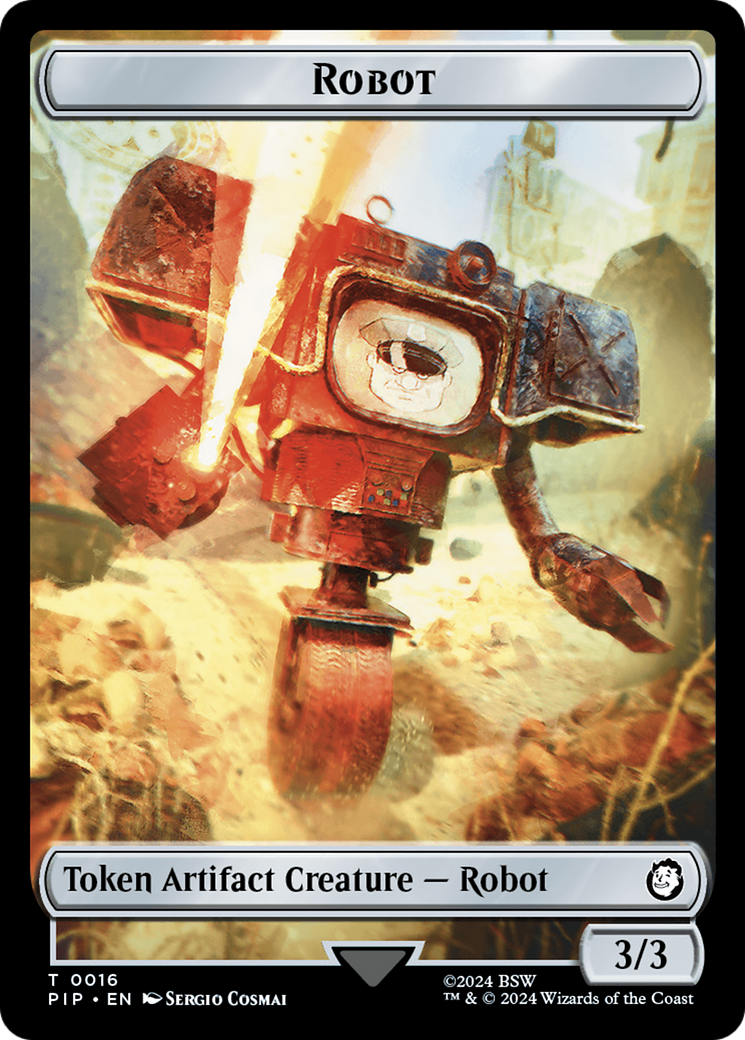 Radiation // Robot Double-Sided Token [Fallout Tokens]-2