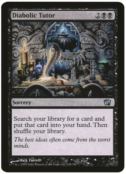 Diabolic Tutor (Oversized) [Eighth Edition Box Topper]-1