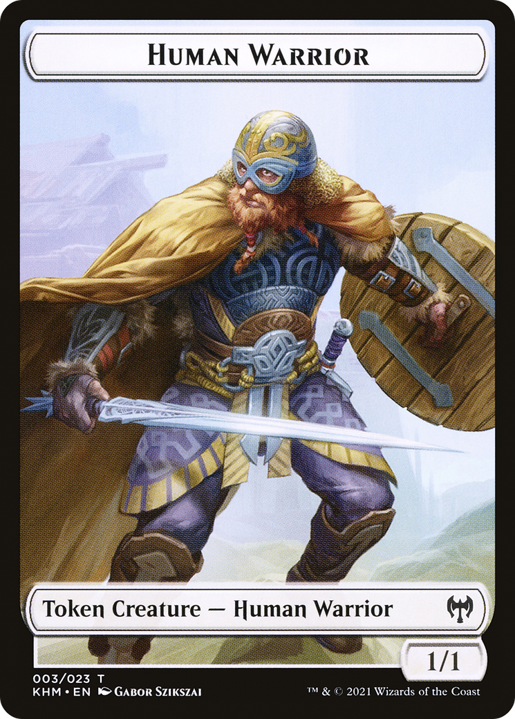 Human Warrior Token (KHM-003) - Kaldheim Tokens Foil-1