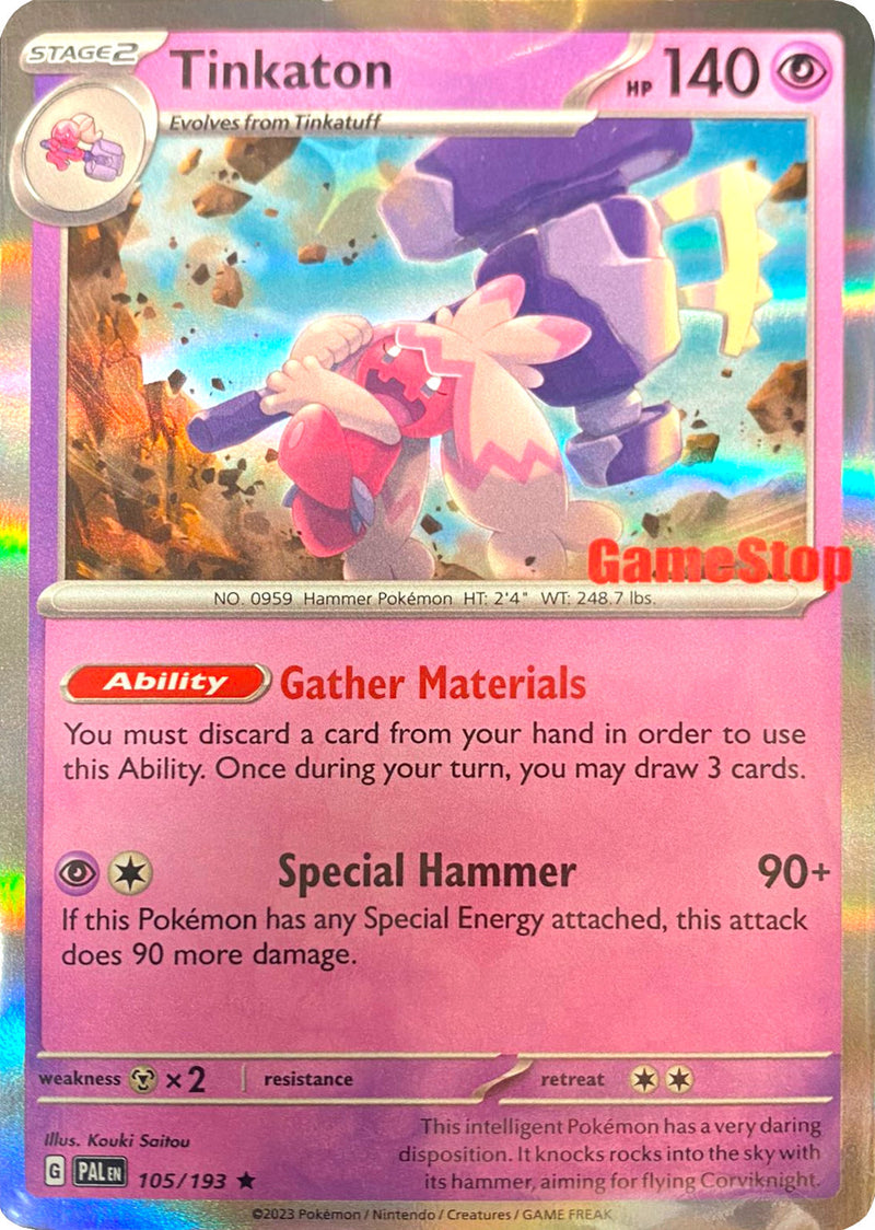 Tinkaton (105/193) (GameStop) [Scarlet & Violet: Paldea Evolved]-1