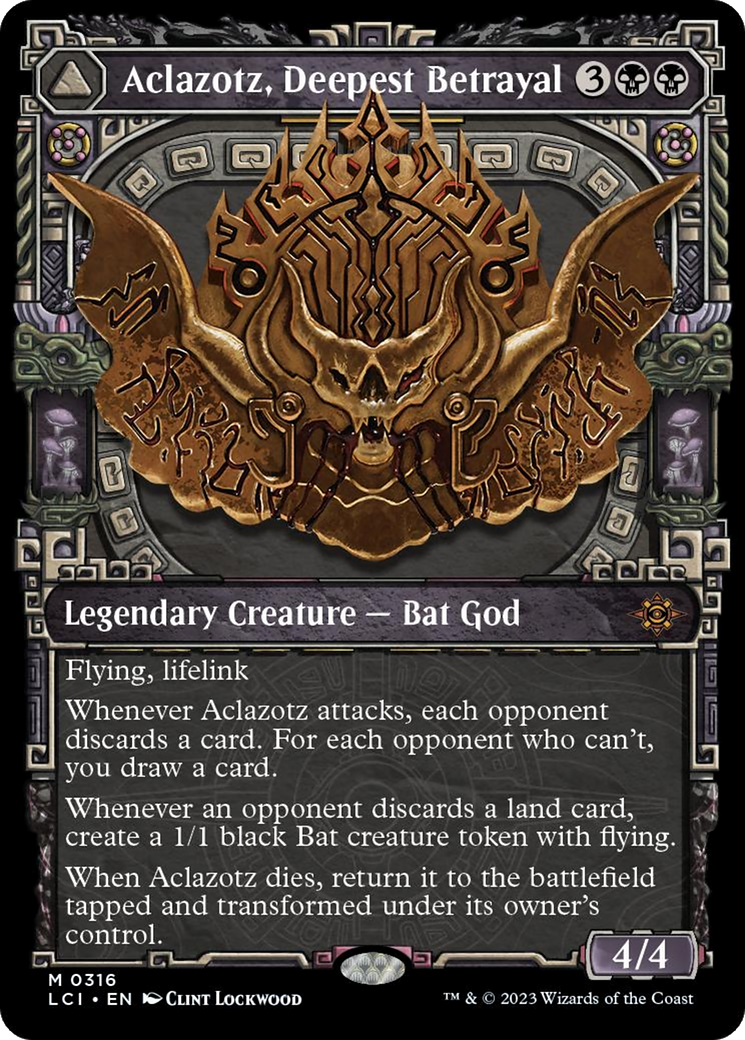 Aclazotz, Deepest Betrayal // Temple of the Dead (Showcase) [The Lost Caverns of Ixalan]-2
