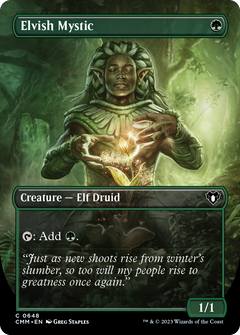 Elvish Mystic (Borderless Alternate Art) [Commander Masters]-1