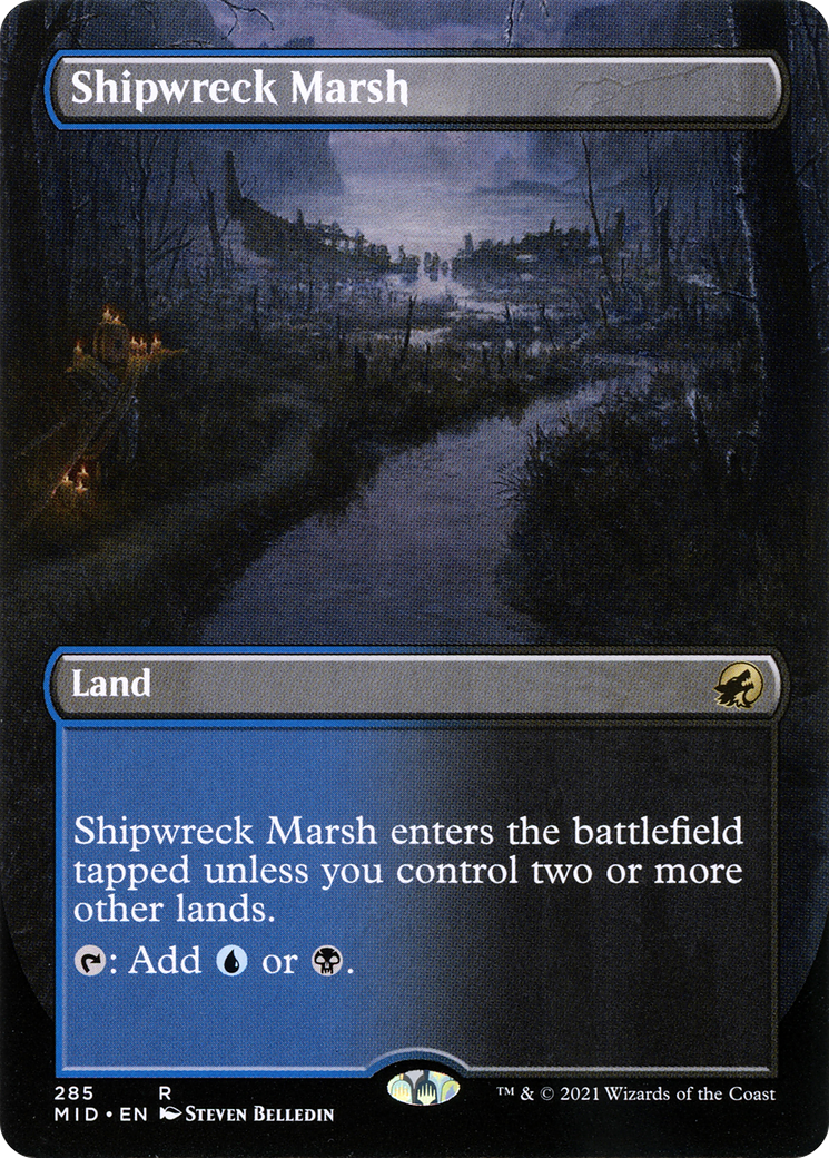Shipwreck Marsh (Borderless Alternate Art) [Innistrad: Midnight Hunt]-1