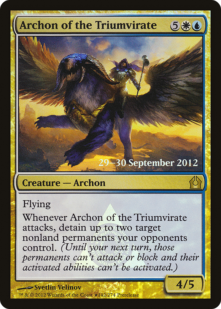 Archon of the Triumvirate [Return to Ravnica Prerelease Promos]-1