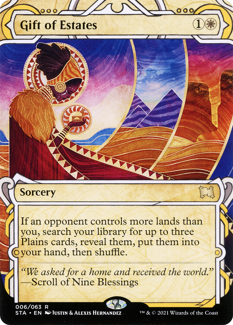 Gift of Estates (STA-006) - Strixhaven Mystical Archive: (Showcase) (Borderless) Etched Foil-1