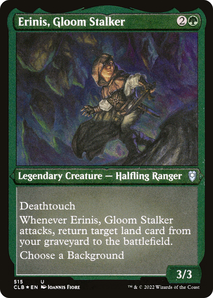 Erinis, Gloom Stalker (CLB-515) - Commander Legends: Battle for Baldur's Gate Etched Foil-1