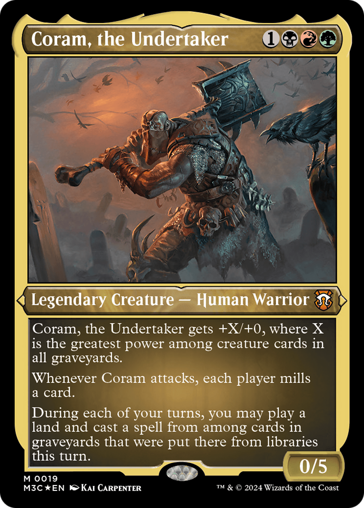 Coram, the Undertaker (M3C-019) - Modern Horizons 3 Commander Etched Foil-1