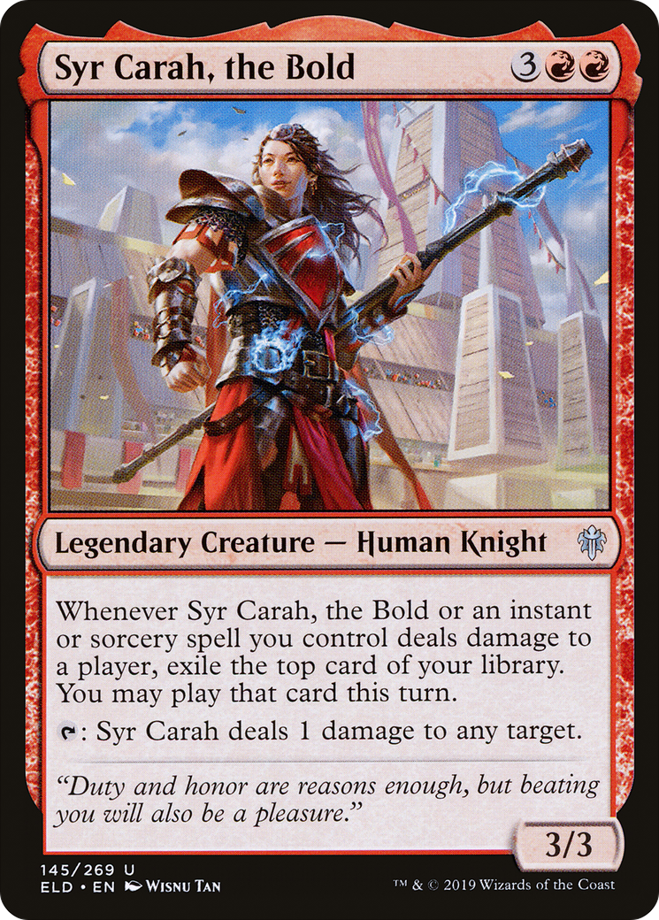 Syr Carah, the Bold [Throne of Eldraine]-1