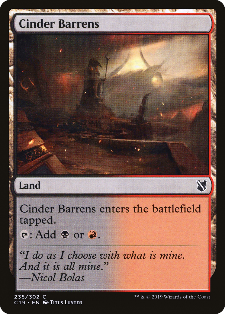 Cinder Barrens [Commander 2019]-1