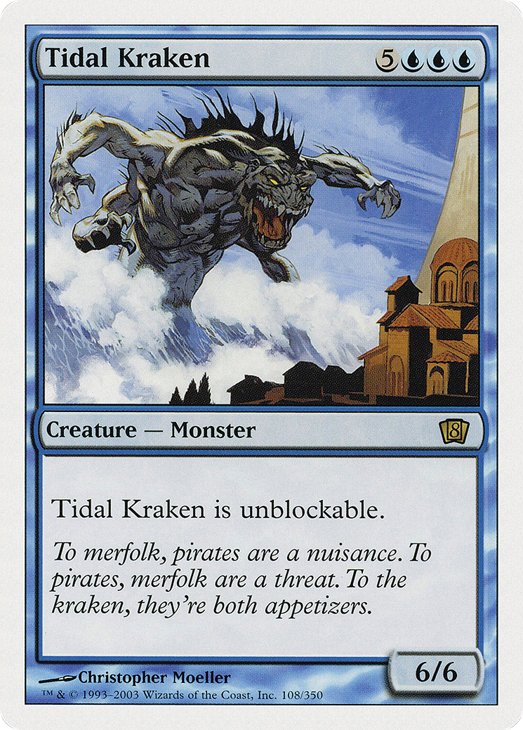 Tidal Kraken (8ED-108) - 8th Edition Foil-1