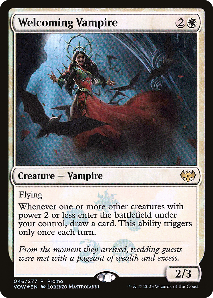Welcoming Vampire (MEDIA-046) - Innistrad: Crimson Vow Promos Foil-1