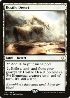 Hostile Desert [Hour of Devastation Prerelease Promos]-1