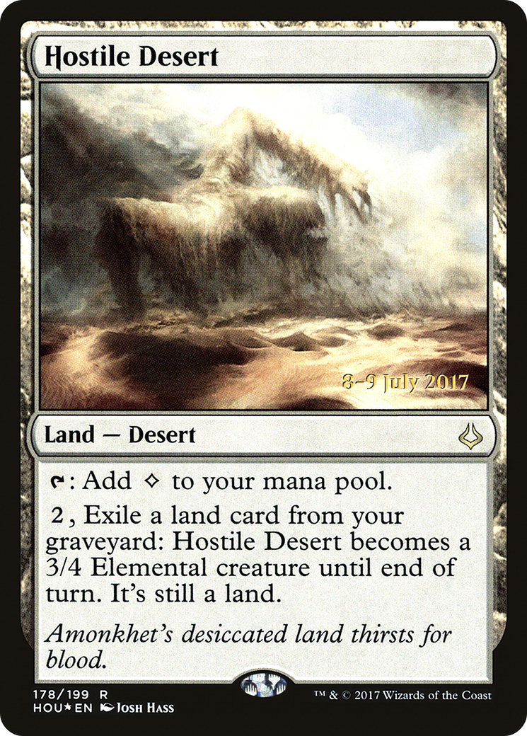 Hostile Desert [Hour of Devastation Prerelease Promos]-1