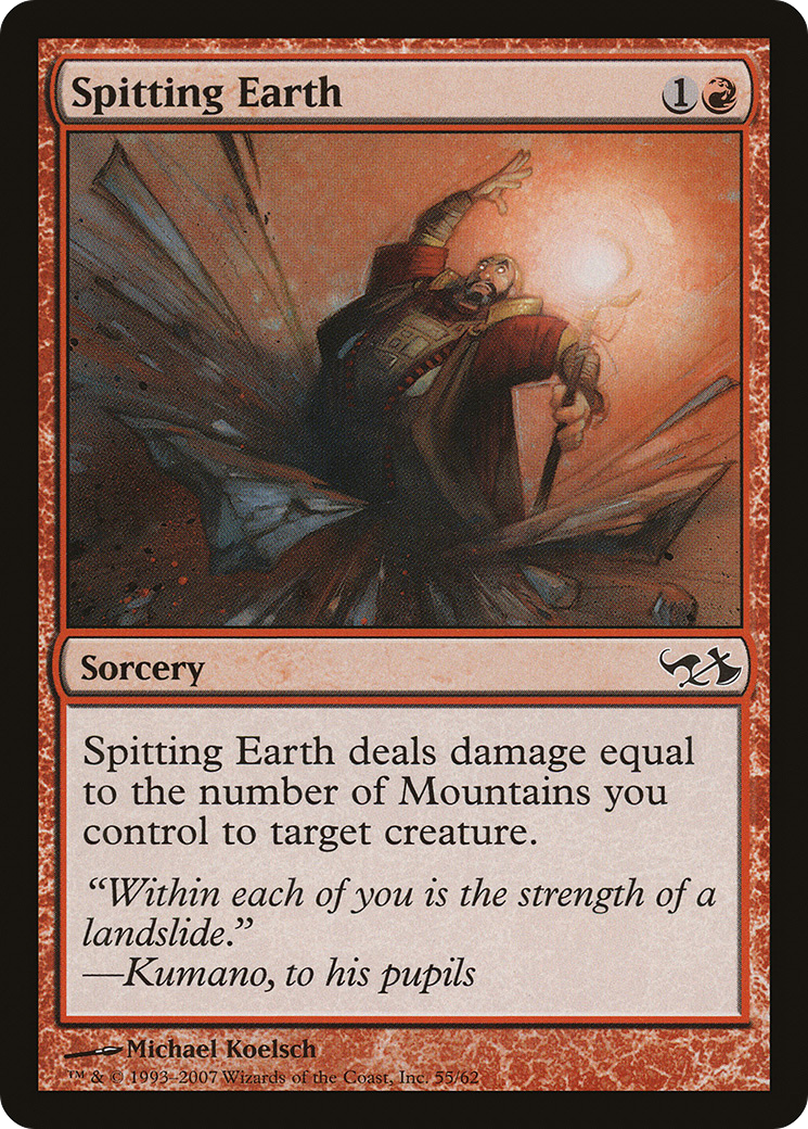 Spitting Earth [Duel Decks: Elves vs. Goblins]-1