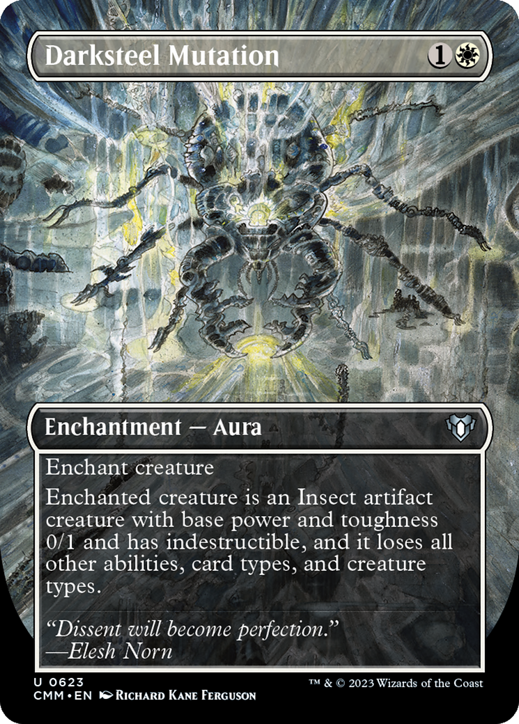 Darksteel Mutation (Borderless Alternate Art) [Commander Masters]-1