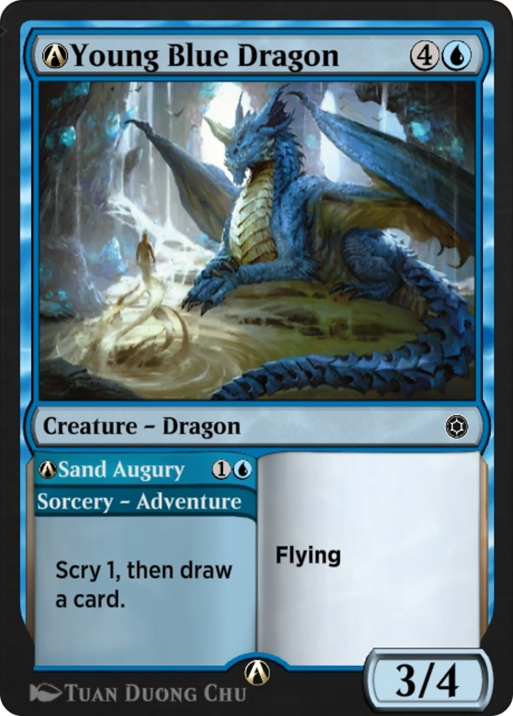 A-Young Blue Dragon // A-Sand Augury (HBG-A-138) - Alchemy Horizons: Baldur's Gate-1