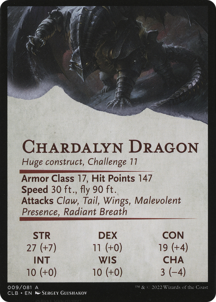 Chardalyn Dragon // Chardalyn Dragon (ACLB-009) - Battle for Baldur's Gate Art Series (Borderless) Foil-2