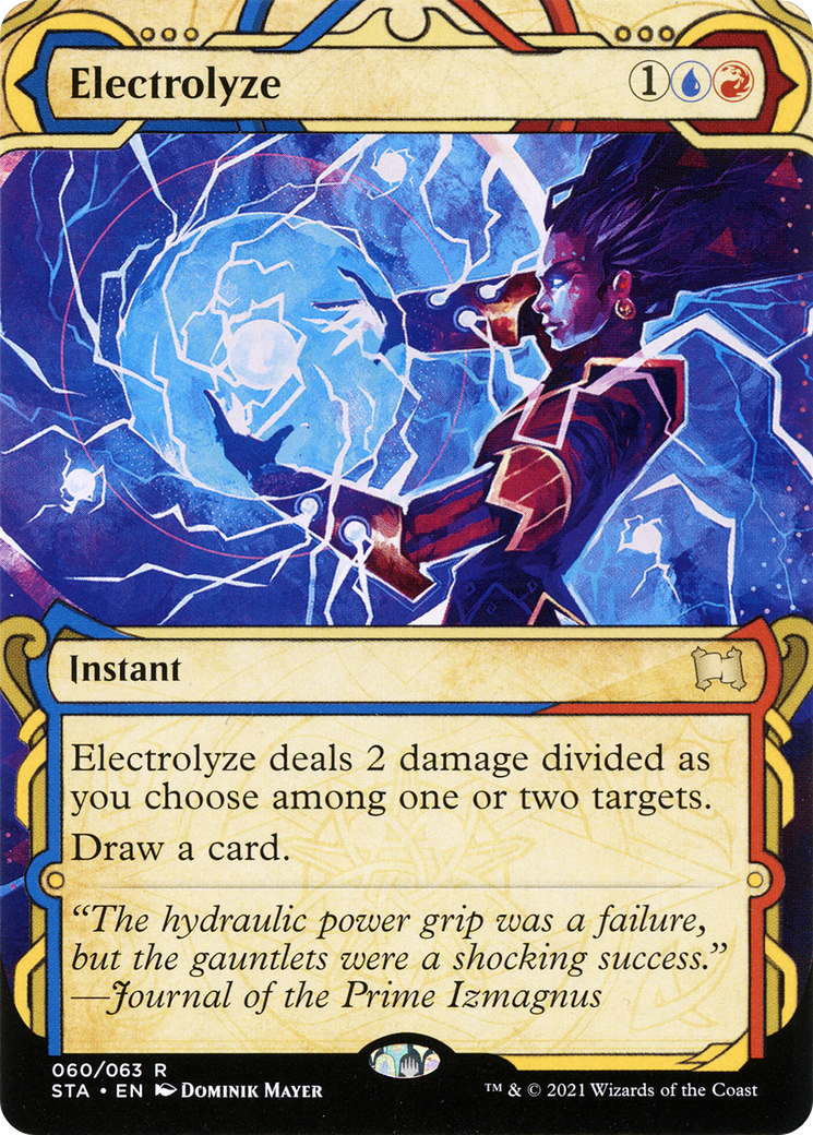 Electrolyze (STA-060) - Strixhaven Mystical Archive: (Showcase) (Borderless) Etched Foil-1