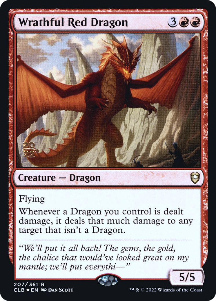 Wrathful Red Dragon (PRE-207) - Battle for Baldur's Gate Promos Foil-1