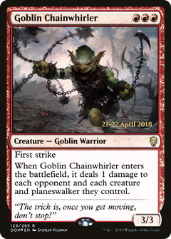 Goblin Chainwhirler [Dominaria Prerelease Promos]-1