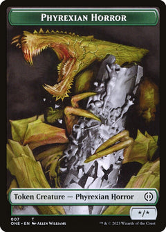 Phyrexian Goblin // Phyrexian Horror Double-Sided Token [Phyrexia: All Will Be One Tokens]-4