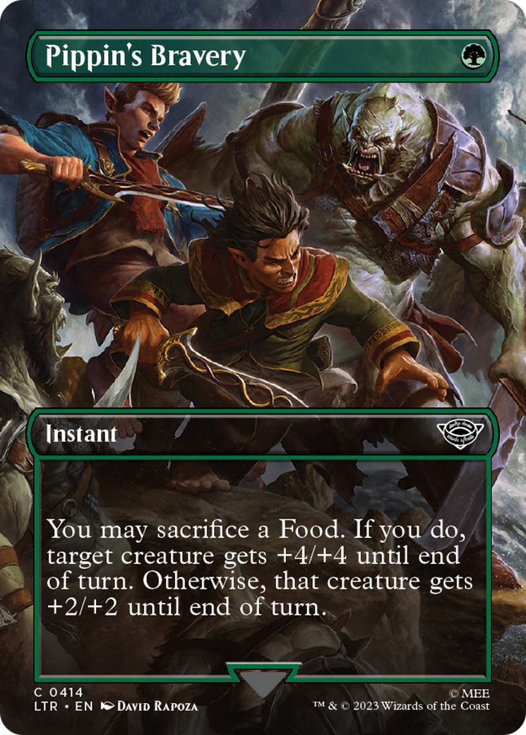 Pippin's Bravery (Borderless Alternate Art) [The Lord of the Rings: Tales of Middle-Earth]-1