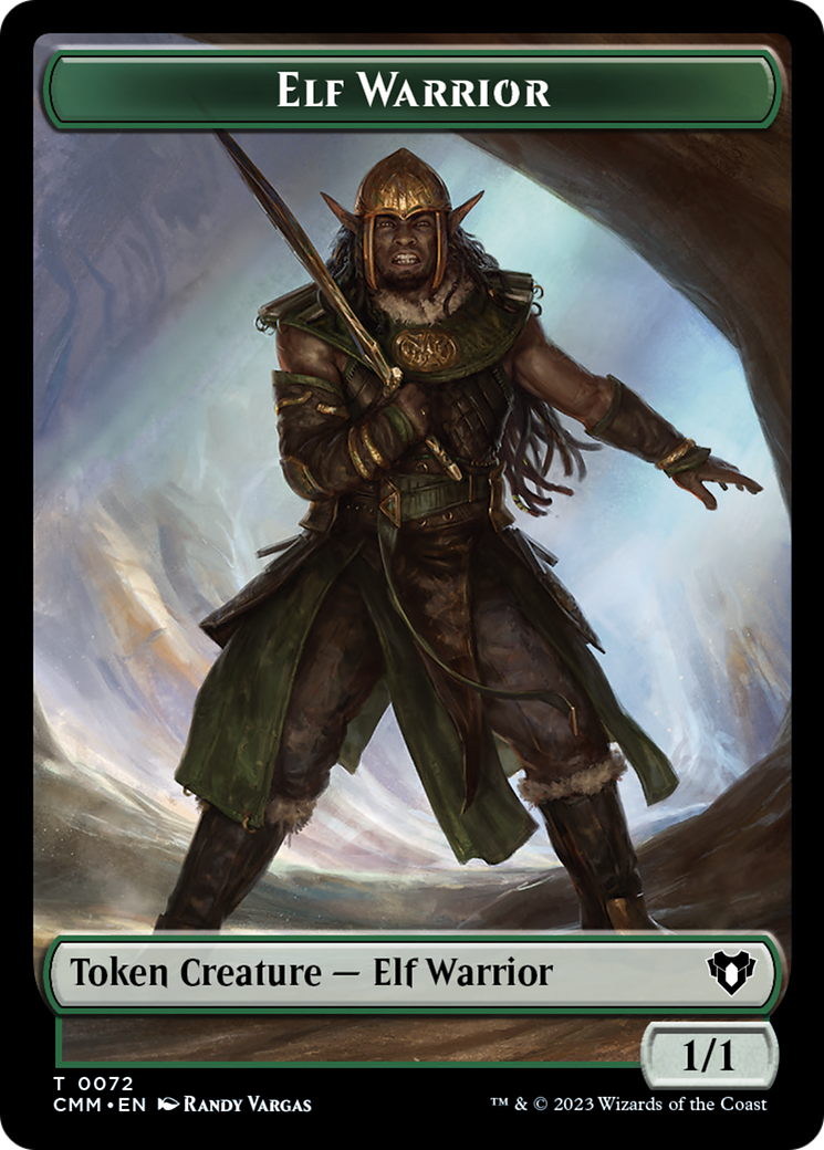 Elf Warrior // Cleric Double-Sided Token [Commander Masters Tokens]-1