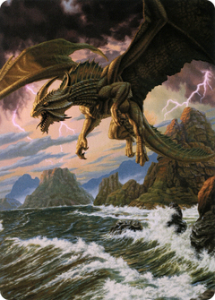 Ancient Bronze Dragon // Ancient Bronze Dragon (ACLB-003) - Battle for Baldur's Gate Art Series (Borderless)-3