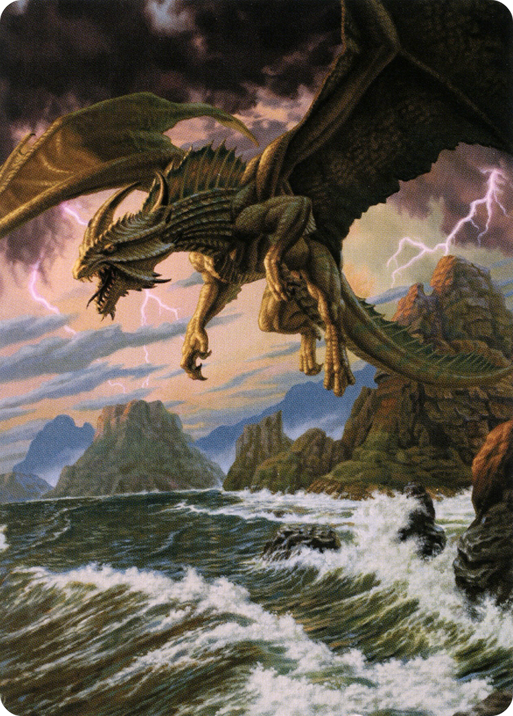 Ancient Bronze Dragon // Ancient Bronze Dragon (ACLB-003) - Battle for Baldur's Gate Art Series (Borderless)-3