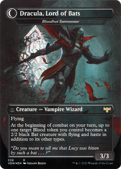 Dracula, Lord of Blood - Voldaren Bloodcaster (VOW-338) - Innistrad: Crimson Vow: (Double Faced Transform) (Borderless) Foil-2