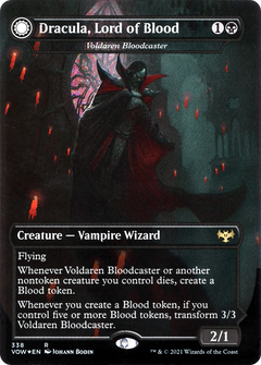 Dracula, Lord of Blood - Voldaren Bloodcaster (VOW-338) - Innistrad: Crimson Vow: (Double Faced Transform) (Borderless)-3