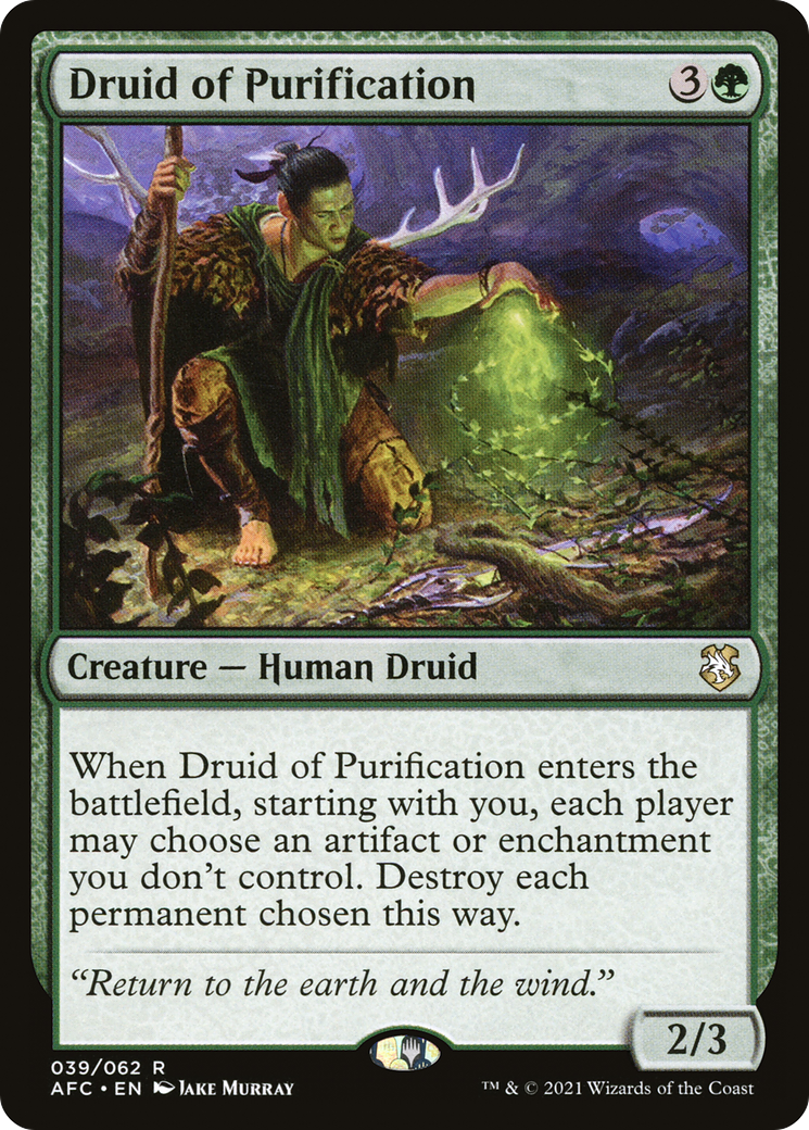 Druid of Purification [Dungeons & Dragons: Adventures in the Forgotten Realms Commander]-1