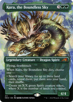 Kura, the Boundless Sky (Borderless Alternate Art) [Kamigawa: Neon Dynasty]-1