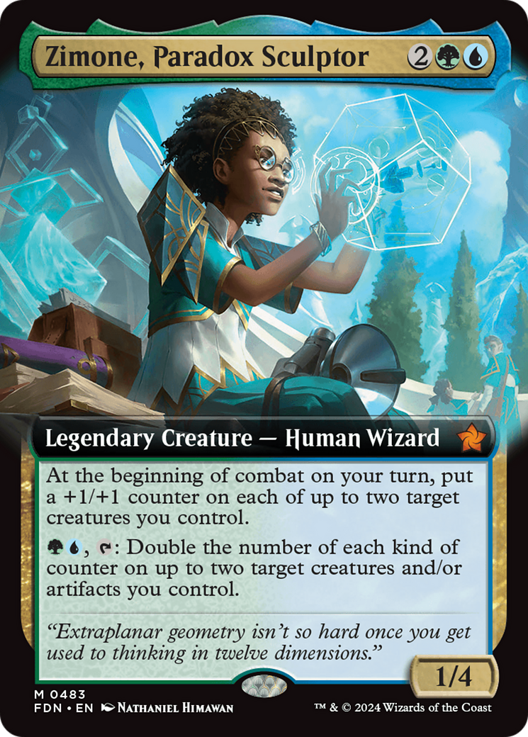 Zimone, Paradox Sculptor (Extended Art) (FDN-483) - Foundations: (Extended Art) Foil-1