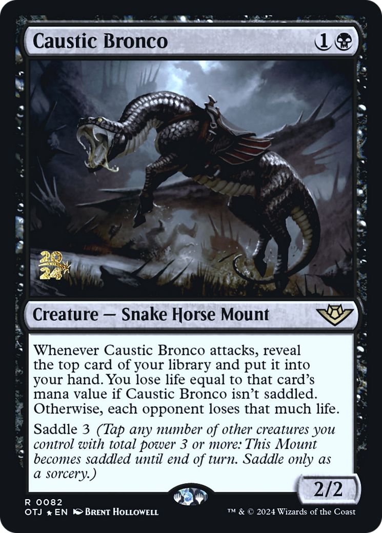 Caustic Bronco [Outlaws of Thunder Junction Prerelease Promos]-1