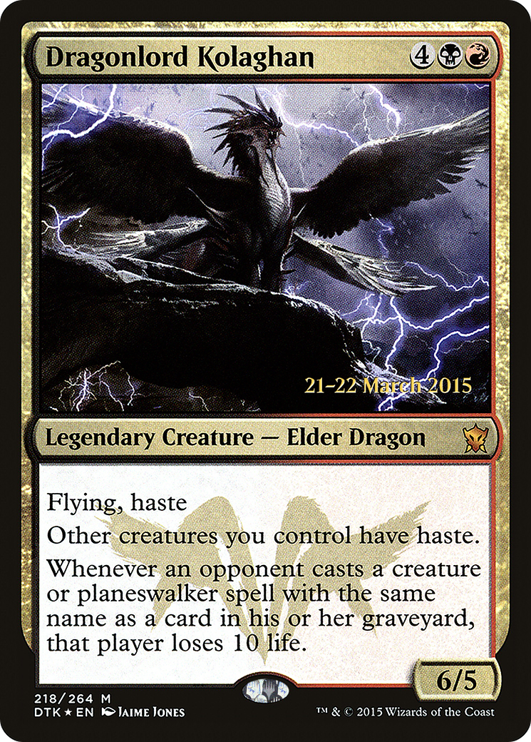 Dragonlord Kolaghan [Dragons of Tarkir Prerelease Promos]-1