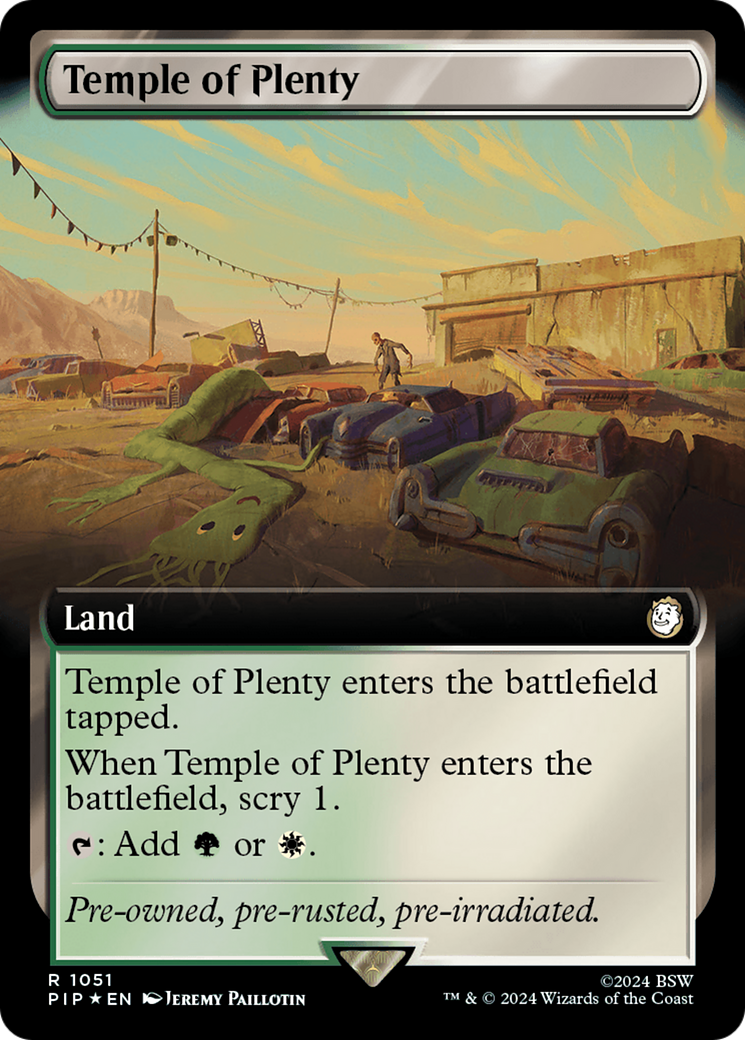 Temple of Plenty (Extended Art) (Surge Foil) [Fallout]-1