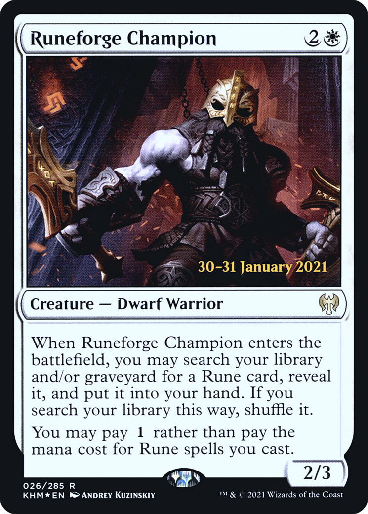 Runeforge Champion [Kaldheim Prerelease Promos]-1
