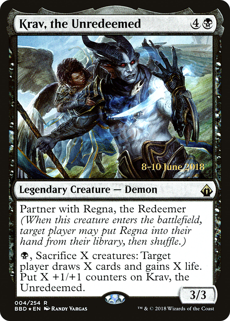 Krav, the Unredeemed [Battlebond Prerelease Promos]-1