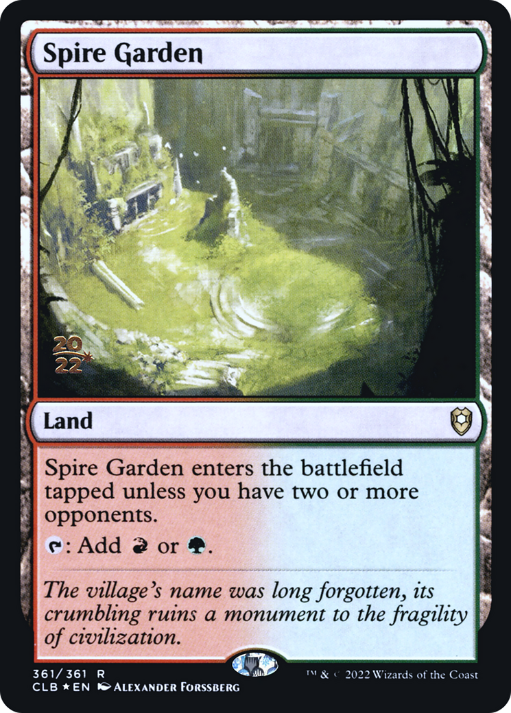 Spire Garden [Commander Legends: Battle for Baldur's Gate Prerelease Promos]-1